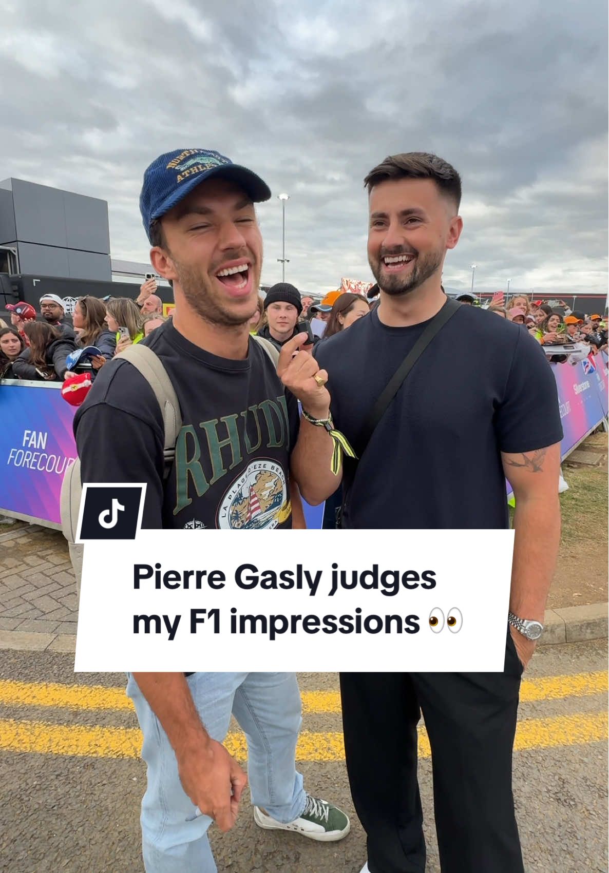 F1 impressions with Pierre Gasly 👀 @Silverstone #formula1 #f1 #landonorris #pierregasly 