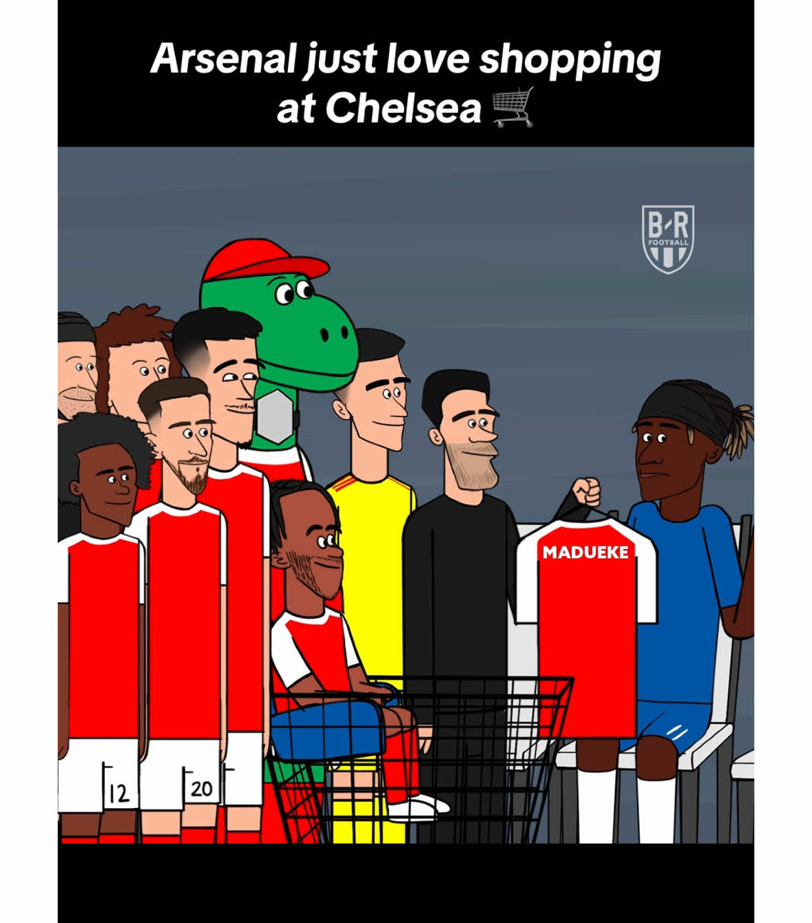 Noni Madueke is the latest player Arsenal sign from Chelsea 🤑 #arsenal #animation #chelsea #footballanimation #nonimadueke #madueke #arteta 