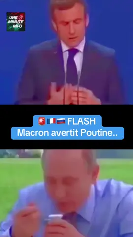 🚨🇫🇷🇷🇺 FLASH I Macron avertit Poutine.. #macron #france #fyp #foryoupage 