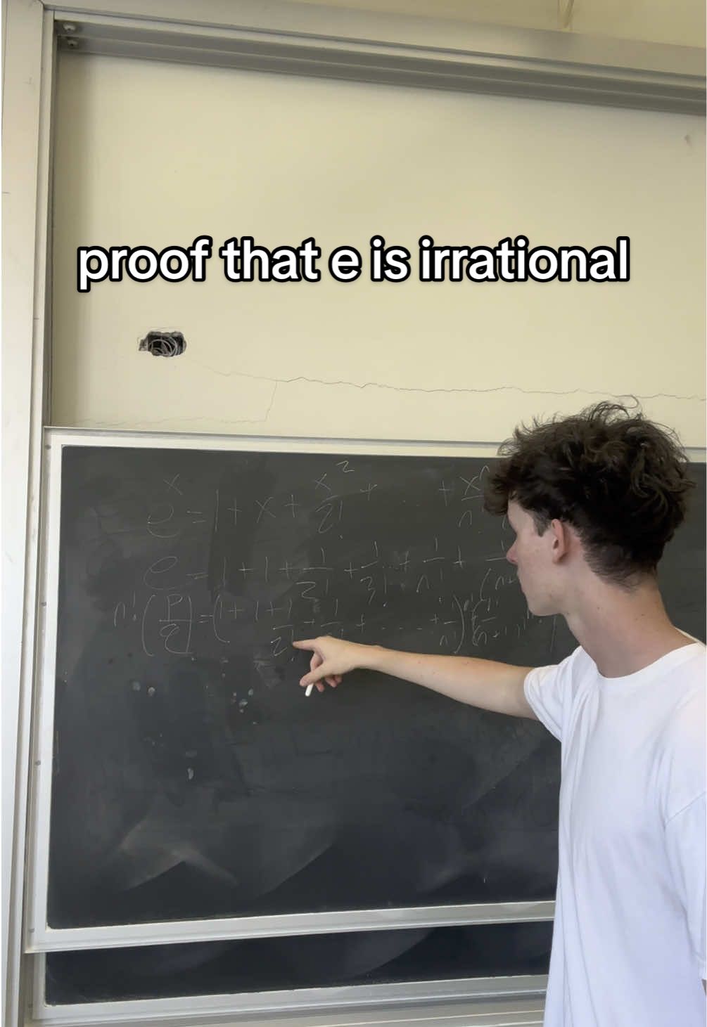 in this video i go over the proof that e is irrational, quite a fascinating intro to proofs. #math #fyp #relatable #proof #proofbasedmath #e #analysis