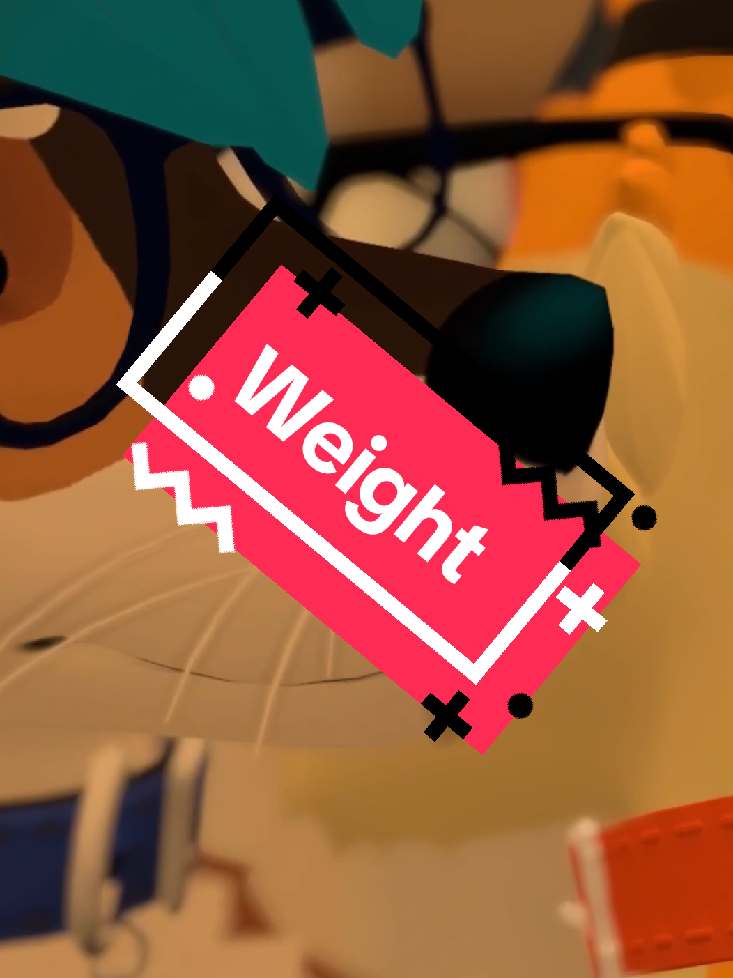 And they're both boys...😳 (w/ @Dusky ) #weight #concern #furryvrc #cute #vrc #furry #flarethewolf 