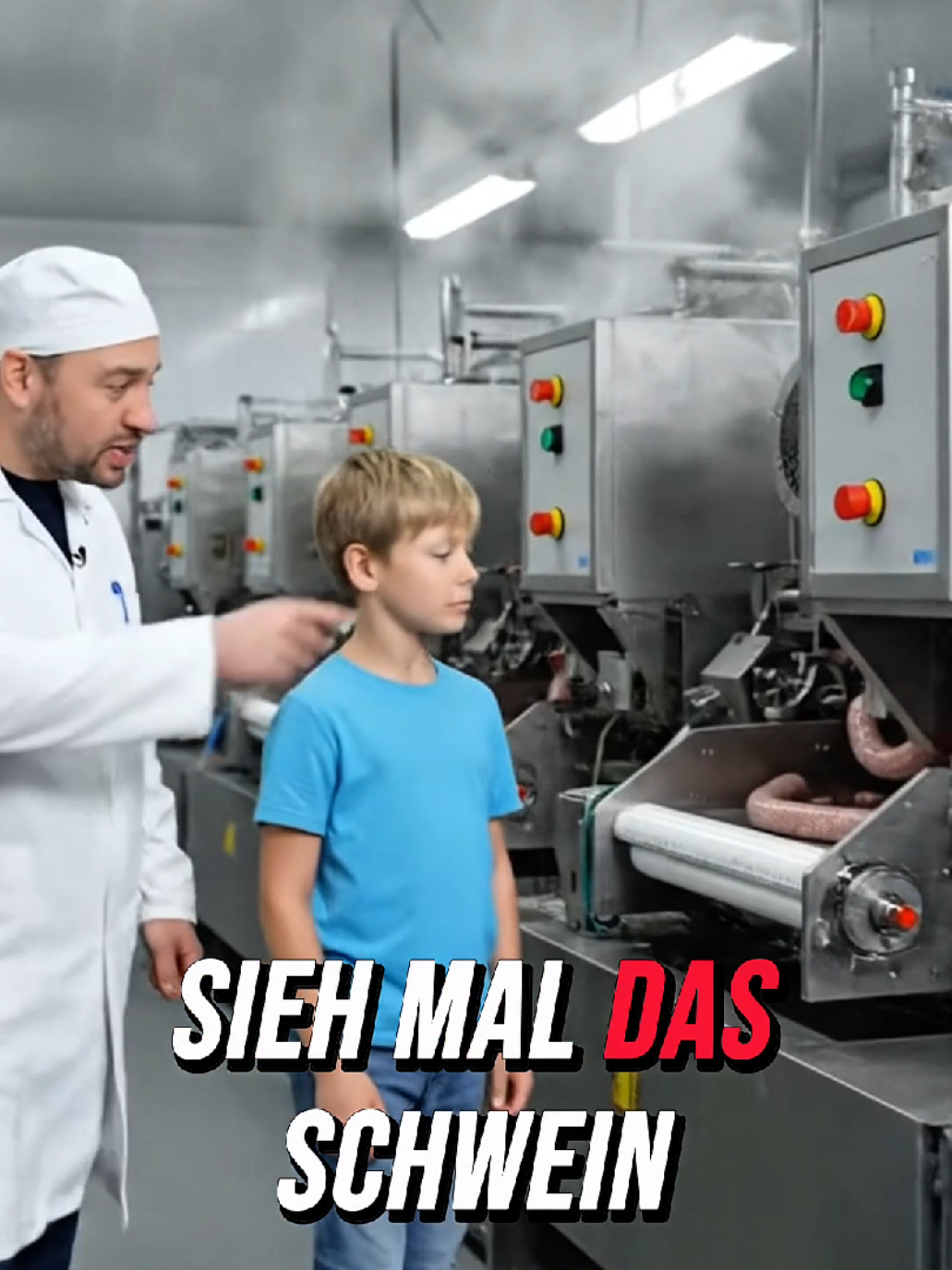 Vorne Schwein, hinten Wurst - aber was, wenn man's umdreht? #viral #Kinderlogik #elternleben  #fleisch  #PapaUndSohn #CapCut #ai 