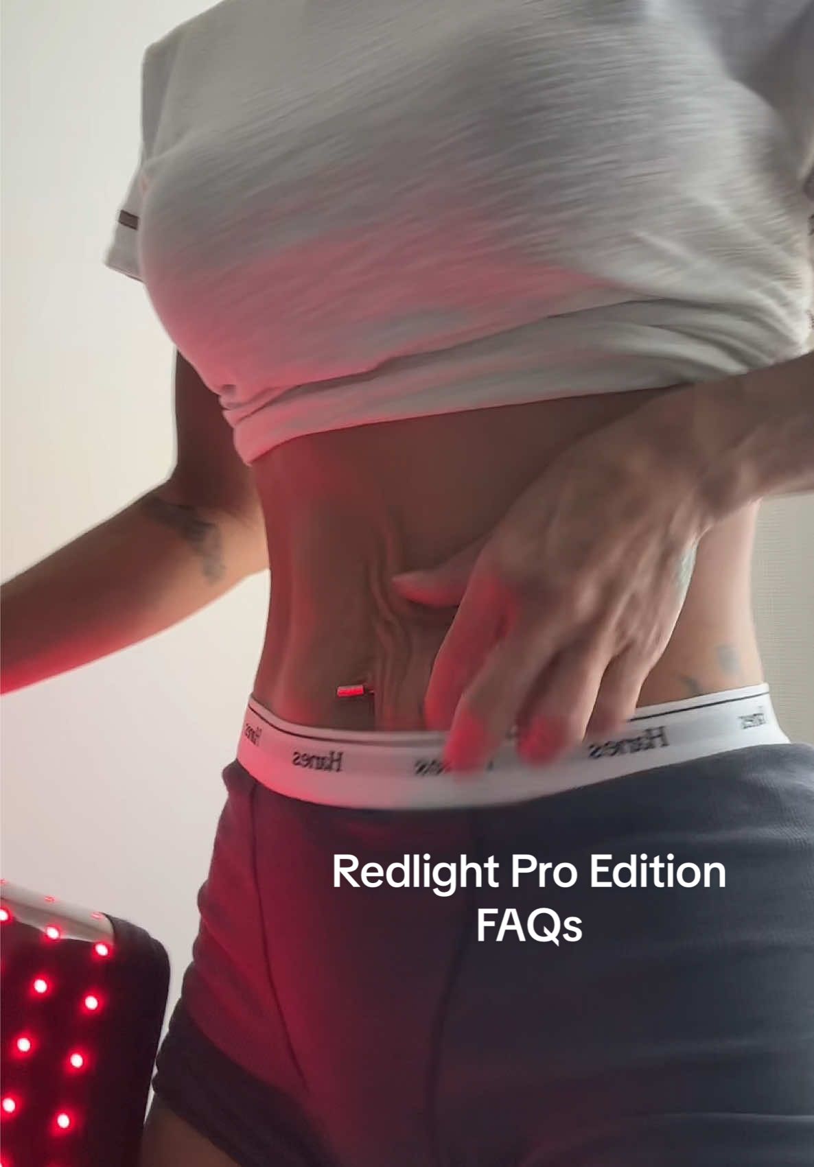 Replying to @Ashley Nielsen the Pro Redlight Belt version, everything you need to know... Redlight mode: surface level, stimulate collagen and elastin production.   Think fine lines, wrinkles Near Infrared mode: penetrates up to 1.5 inches deeper into skin for muscle recovery and tissue repair.  Think sagging loose skin, deeper wrinkles, cellulite. (I use it on both! That's why this belt is superior to all the replicas.) Linked below for you! 💕 #redlight #heatingpad #looseskin #twinmom #momof5