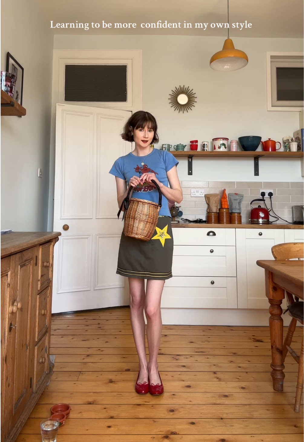 Learning to be confident in my own style #style #outfit #outfitinspo #twee #whimsical #whimsy #whimsicalaesthetic #tweeaesthetic #downtowngirl #whimsytwee #styleinspo #outfitoftheday #balletflats 