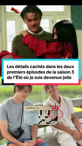 L’été où je suis devenue jolie Saison 3 : Les easter eggs (détails cachés et références) dans les deux premiers épisodes ! Jenny Han adore faire référence à ses autres créations afin qu’elles soient toutes liées entre elles. Belly et Conrad ont notamment recréé une scène mythique du film « À tous les garçons que j’ai aimés » mais ce n’est pas tout car il y a pleins d’autres détails cachés dans les deux premiers épisodes de la saison 3 de l’été où je suis devenue jolie. #thesummeriturnedpretty #tsitp #jennyhan #toalltheboysivelovedbefore #bellyconklin #conradfisher #jeremiahfisher #BookTok #psistillloveyou #primevideo #obx #tatbilb #xokitty #lolatung #peterkavinsky #larajean #christopherbriney #gavincasalegno #leteoujesuisdevenuejolie  
