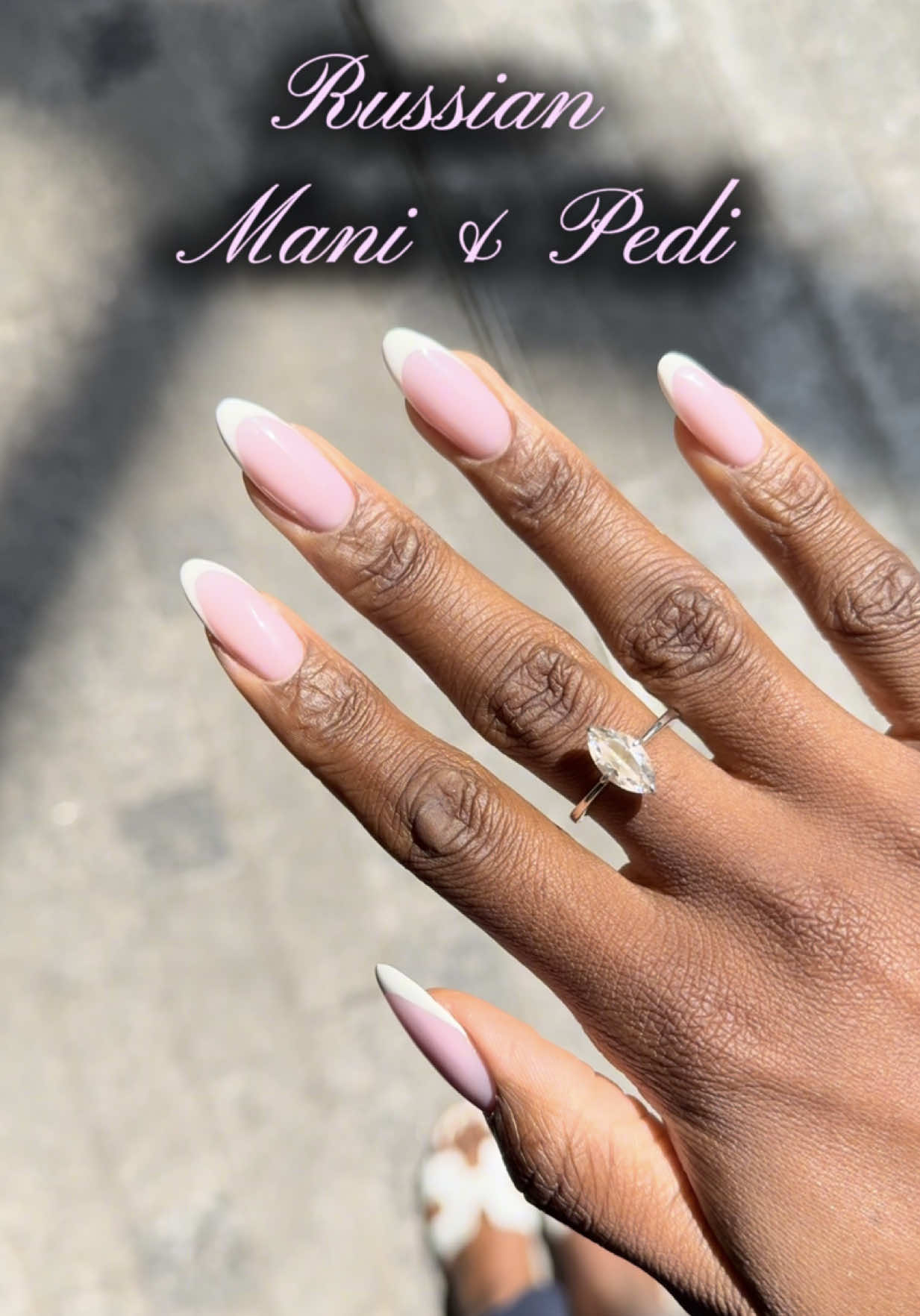 Russian Mani & Pedi🎀 I had to try the @Isobel Lorna skinny French 💕 #nailday #viesalon #toronto #montrealcontentcreator #russianmanicure #SelfCare 