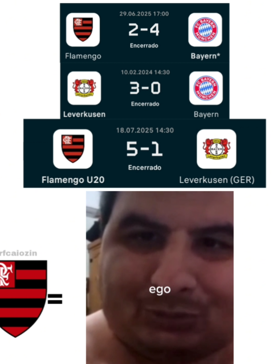 vem jogar no Brasil BAYERN, vem que o Flamengo está te esperando kkkkkkkk . #flamengo #mengo #mengao #crf #flamenguista #leverkusen #fyp 