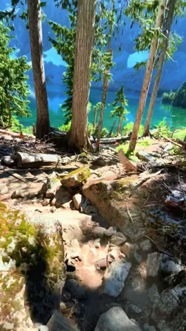 #LakeSerene #pnwonderland #explorepnw #alpinelake #hikingwashington          From mossy steps to mountain peaks 🌲🪵⛰️ The trail to Lake Serene is no joke, but the views? Unreal. Water so clear it mirrors the sky, tucked beneath cliffs that feel ancient. Every drop of sweat was worth this moment.