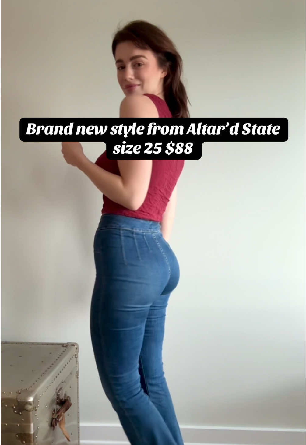 I have a favorite pair of @Altar’d State jeans that I’ve been wearing to death on tour. I was at the mall 2 days ago and when I walked by their store they had just put these in the display window!! They weren’t even on the shelves yet! This style is very similar to my favorite pair but with a better waist detail!! They had to go in the back and find the box of them that had just been delivered. I got my pair so I’m willing to share this with the rest of you!! Go get yourself some! I’m in Size 25 and they have a lot of stretch.  #fashion #fashiontiktok #jeans #curvyfashion #curvytiktok #curvy #stretchy #stretchyjeans #highwaisted #highwaistedjeans #style 