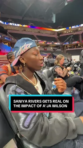 Get ready to be in your feels 🥹 Saniya Rivers opens up about how much A'ja Wilson means to her! #WNBAAIlStar2025