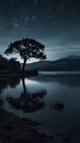 Beneath a sky full of stars, the tree of life stands still by the quiet lake. A peaceful night, where silence tells the story of time. Inspired by the symphonic masterpiece Time. #natureatnight  #CinematicVibes  #TreeOfLife  #StarrySky  #EpicScene  #PeacefulMoments  #nightnature  #DroneView  #SilentBeauty  #naturesymphony  #scenicmagic  #TikTokNature  #hanszimmermusic  #VisualPoetry #SlowLiving  #moodynight  #ForestDream  #celestialsky  #WanderThroughTime 