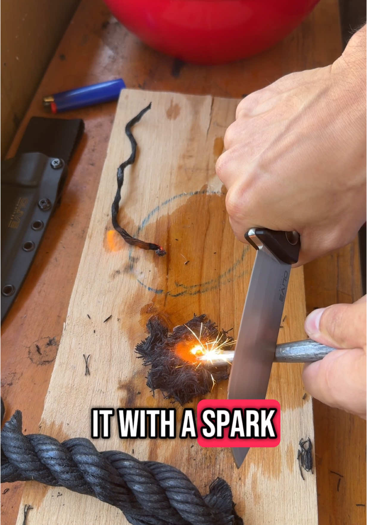 The Swiss Army knife of firestarting is here! Literally the most versatile fire starter known to man. #campinghacks #backpacking #Hiking #hunting #Outdoors #survival #outdoorsman #campinglife #camping #fire 