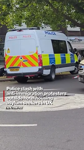 Tensions boiled over in the UK as anti-immigration protesters faced off with police near The Bell Hotel, a site slated to house asylum seekers.