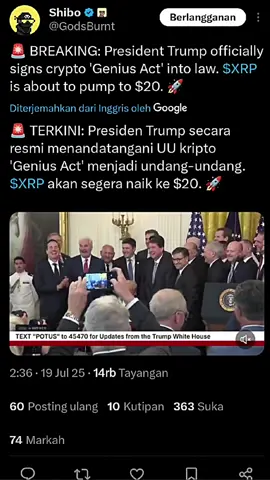 Saat kamu menertawakan XRP di harga 30 ribuan… XRP Army mengumpulkan keyakinan. Di harga 45 ribuan, kamu bertanya “masih bisa naik gak?” Di harga 70 ribu nanti, XRP army hanya akan tersenyum manis . Dan Akankah XRP Bisa Tembus Lebih Dari Sekarang  #fyppppppppppppppppppppppp  #X#XRPX#XRPIndonesiac#cryptocurrencyc#cuanb#bullrun2025c#cryptoindonesiaj#janganremehkanXRPc#cryptoarmyf#fypinvestasiku