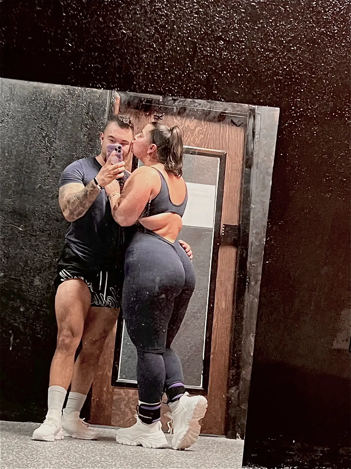 A partner with the same goals = Accountability 🤝 Having him by my side has helped me exceed my expectations for myself.  He pushes me. He challenges me. He loves me the way I am.  Most importantly he knows what my goals are and is not afraid to call me out and tell me what I NEED to hear.  If I didn’t have that I would never grow, I would never improve and I would never strive to be the best version of myself.  Thank you for loving me and supporting me through all the versions good, bad, beautiful and ugly. ❤️ P.S. I love twinning with you 👯‍♀️  #fyp #fitcheck #gymfit #fitcouple #soulmate    @reborn_aesthetics 