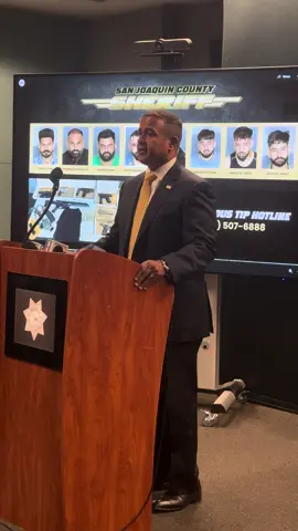 San Joaquin County Sheriff Patrick Withrow, District Attorney Ron Freitas, and FBI Special Agent Sid Patel hold a joint press conference concerning the takedown of a dangerous Indian gang, including one member who was wanted for multiple homicides in India and blew up a Indian police station with an RPG grenade launcher.  The arrests are the ones made last week in Brookside.  🚨Eight Arrested in Gang-Related Kidnapping Case🚨 “On July 11, 2025, the San Joaquin County Sheriff’s Office AGNET Unit—alongside the Stockton Police Department SWAT Team, Manteca Police Department SWAT Team, Stanislaus County Sheriff’s Office SWAT Team, and the FBI SWAT Team—executed five coordinated search warrants across San Joaquin County as part of a gang-related kidnapping and torture investigation. As a result, eight individuals were arrested: ▪️ Dilpreet Singh ▪️ Arshpreet Singh ▪️ Amritpal Singh ▪️ Vishal (no name given) ▪️ Pavittar Singh ▪️ Gurtaj Singh ▪️ Manpreet Randhawa ▪️ Sarabjit Singh Each suspect was booked into the San Joaquin County Jail on various felony charges, including:  • Kidnapping  • Torture  • False Imprisonment  • Conspiracy to Commit a Crime  • Preventing/Dissuading a Witness  • Assault with a Semiautomatic Firearm  • Threats to Terrorize  • Felony Gang Enhancement Additional weapons-related charges included:  • Possession of a Machine Gun  • Illegal Possession of an Assault Weapon  • Manufacture/Sale of High-Capacity Magazines  • Manufacturing a Short-Barreled Rifle  • Carrying a Loaded, Unregistered Handgun Seized during the searches:  • 5 handguns (including a fully-automatic Glock)  • 1 assault rifle  • Hundreds of rounds of ammunition  • High-capacity magazines  • Over $15,000 in cash This takedown was part of the FBI’s Summer Heat initiative, a nationwide effort targeting violent offenders and gang members who terrorize our communities. Summer Heat reflects Director Patel’s commitment to the American people to crush crime and restore safety in neighborhoods across the country.” #stockton 