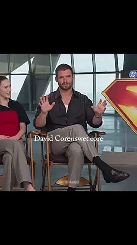 David Corenswet being unhinged for 35 seconds😭💀: #superman #davidcorenswet #rachelbrosnahan #nickhoult #jamesgunn 