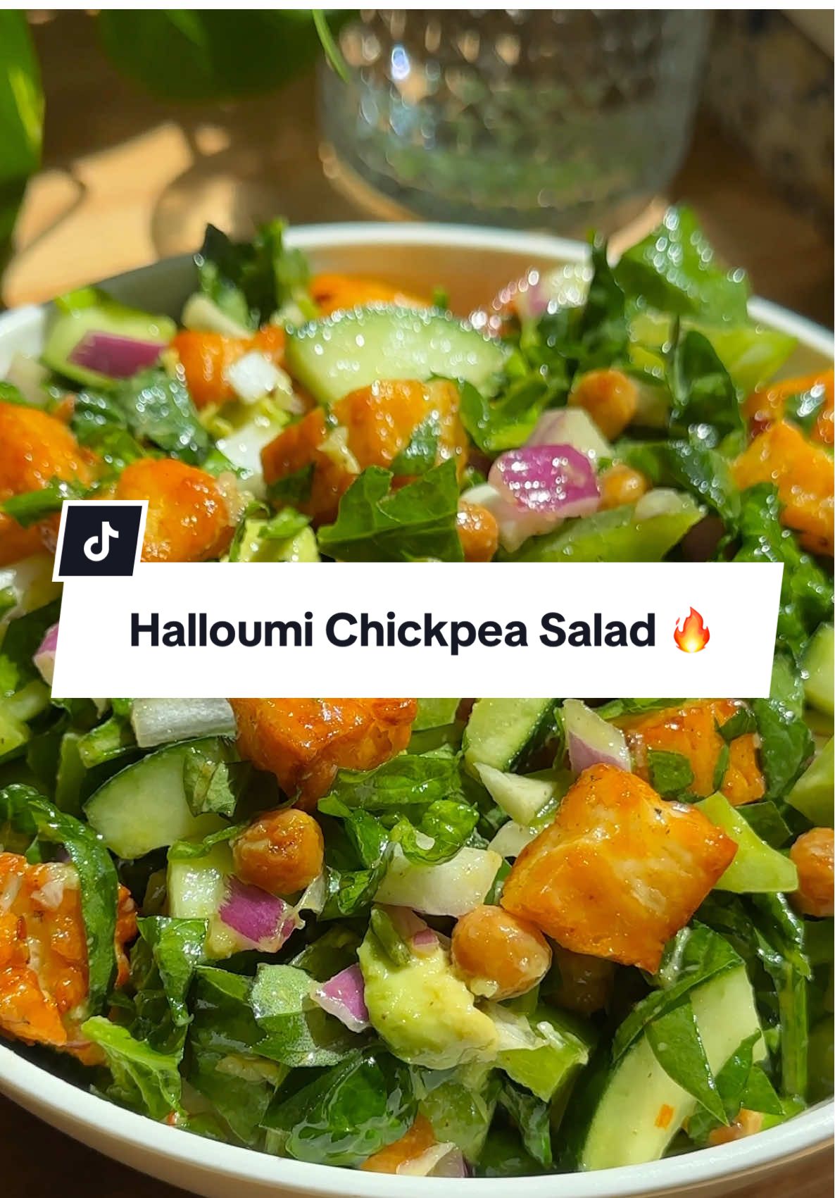 Welcome back to another Chickpeas Friday! Let's make a Hot Honey Halloumi Chickpea Salad 🤤 The chickpeas get extra crispy, the halloumi is all warm and creamy, and it's all tossed up with loads of veggies that make every bit a little different. Recipe link in the first comment!