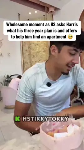 Wholesome moment as HS asks Harris what his three year plan is and offers to help him find an apartment 🥹 #hstikkytokky #hs @hscroctokky 