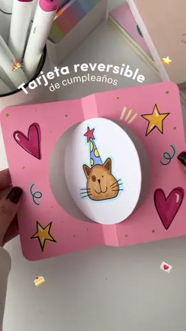 DIY Tarjeta reversible de cumpleaños! ✨💌🎂 #tarjetadecumpleaños #DIY #tarjeta #manualidades #art #tips #hbd #amazonfinds #regalos 