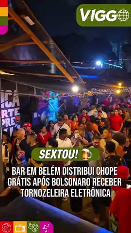 E veio aí! Está rolando na noite desta sexta-feira (18), no Café com Arte, no bairro de Nazaré, em Belém, a distribuição gratuita de 7 barris de chope. O motivo? A colocação da tornozeleira eletrônica no ex-presidente Jair Bolsonaro, alvo de operação da Polícia Federal nesta sexta. Desde 2022, o estabelecimento promete distribuir 13 barris de chope gratuitamente no dia em que Bolsonaro for preso. Segundo os organizadores, a celebração de hoje é apenas um “esquenta” para o que ainda está por vir. 📹 EXCLUVIGGO  #viggo #bar #belém #bolsonaro #brasil 