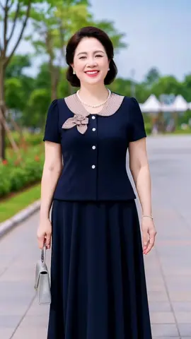 Sét áo và chân váy dài cho mẹ #fyp #foryou #foryoupage #iloveyou #thoitrangtrungnien 
