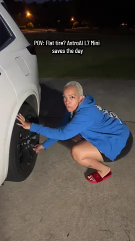 Flat tire? The AstroAI L7 Mini Tire Inflator has your back 😮‍💨🚗 Pocket-sized, super fast, and shuts off on its own — it’s a tiny tool that makes a big difference! #CarHacks #portable #roadtrip #astroai #L7mini #pocket #pocketsize  