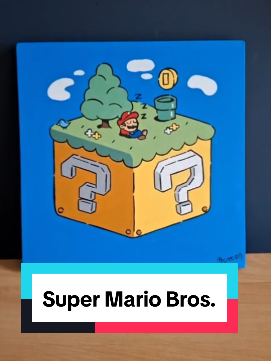 ●Super Mario Bros Detalles del cuadro: ●Medida: 30x30 cm. ●Lienzo con pintura acrílica sobre tela. ●Acabado mate. ●Soporte de madera. ●DISPONIBLE #mariobros #supermariobros #supermarioworld #supermario64 #papermario #pinturaacrilica #rottenarte  #fanart #yoshisisland #decoracion #lienzoacrilico #bowser #nintendo #supernintendo #nintendo64 #retrogaming 
