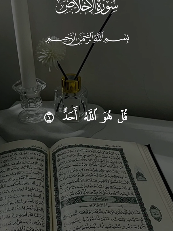 المعوذات سور (الإخلاص، والفلق و الناس) وأية الكرسي من سورة البقرة. 💞💞 #quran #اجر_لي_ولكم #القران_الكريم #قران 