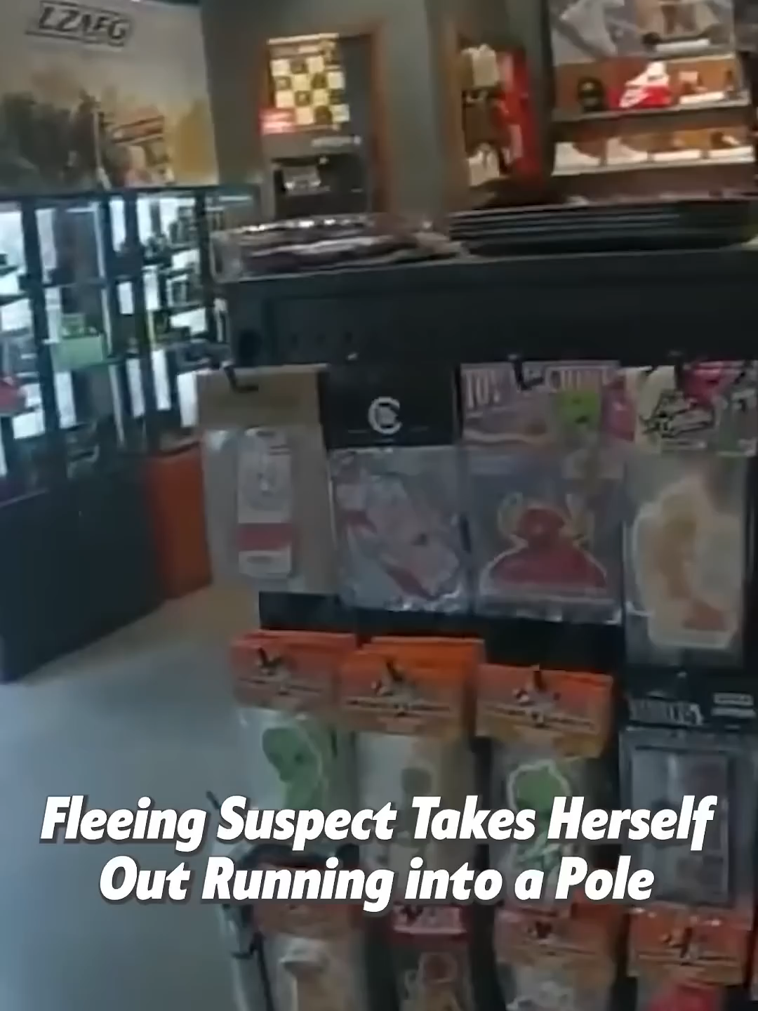 Fleeing Suspect Takes Herself Out Running into a Pole part 1. Full clip on Body Cam Watch