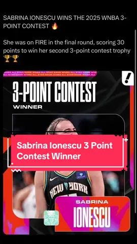 Sabrina Ionescu 3 Point Contest Winner #allstar #sabrinaionescu #WNBA #basketball 