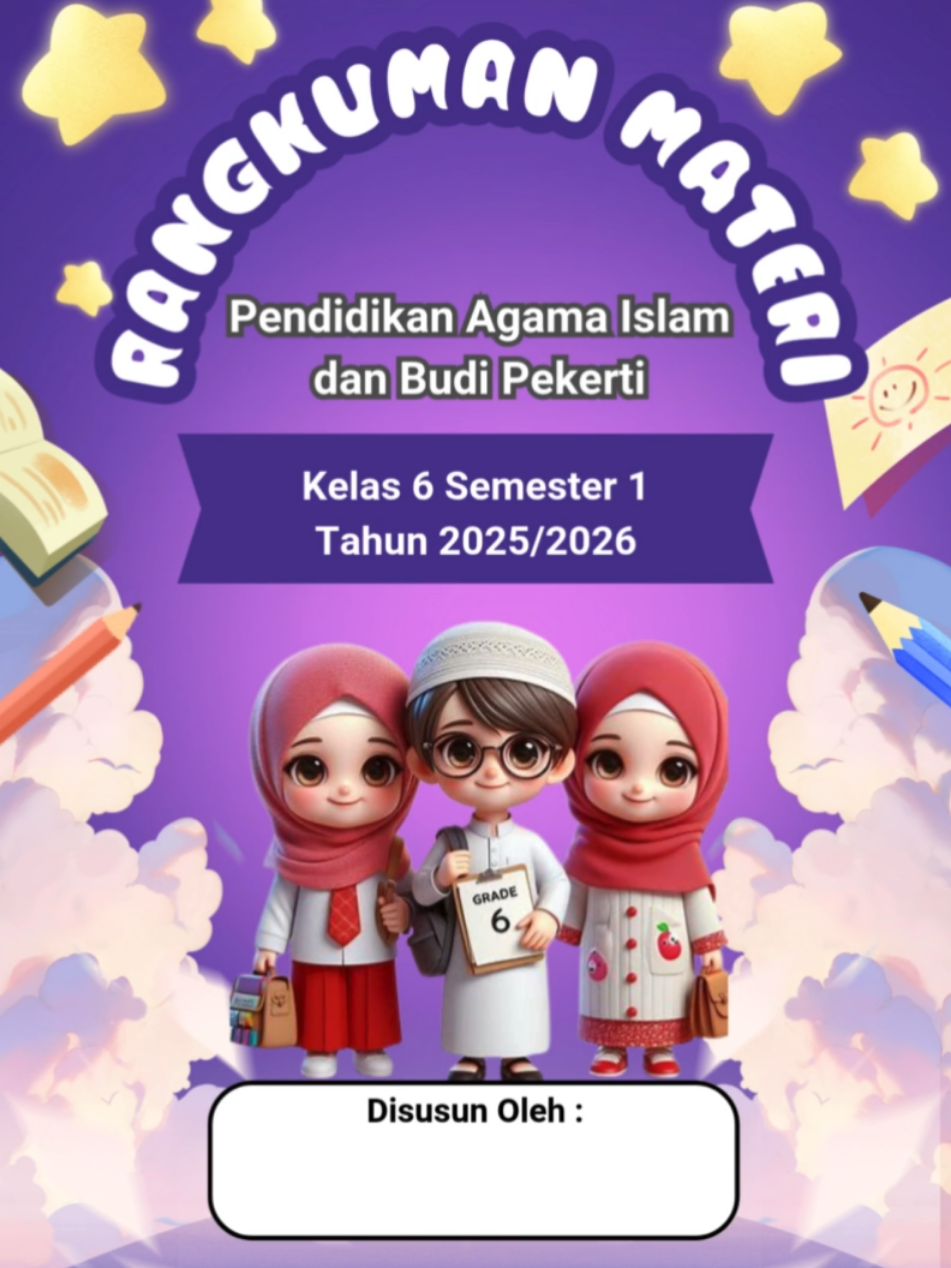 Rangkuman materi pai kelas 6 semester 1 tahun 2025/2025 #rangkumanmateri  #rangkumanpaikelas6  #paisd 