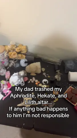 Plus he kicked me out too bc of it soooo… 😃  Edit: I’m moving to my mom and going no contact for good! Thank you for all your concern comments <33 #fyp #foryou #fypage #fypシ #witchtok #witchcraft #witchesoftiktok #aphrodite #hekate #lilith #altar 