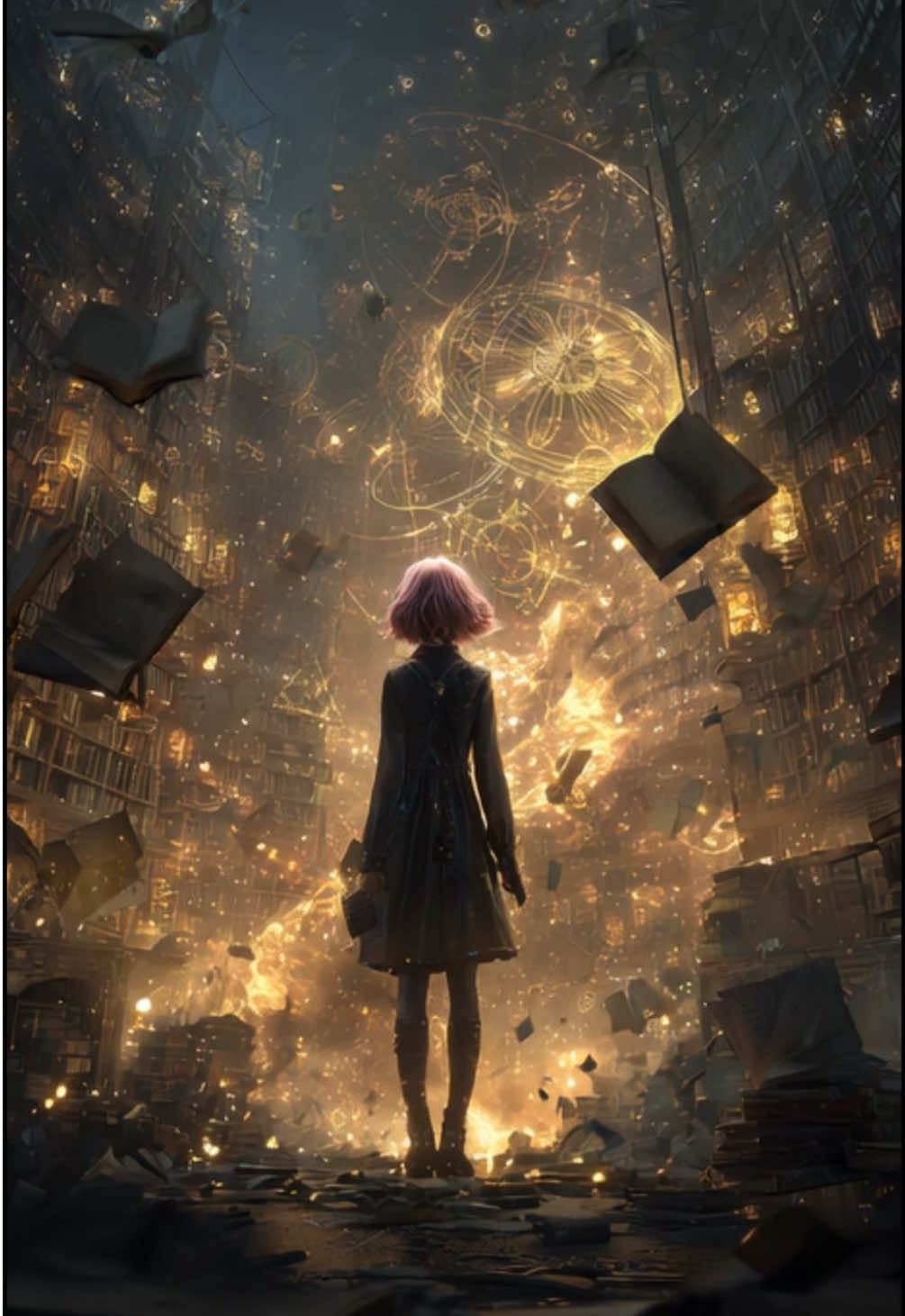 Echoes of Ages: The Time Library #fantasy #magic #harrypotter #aiart#aiarte 