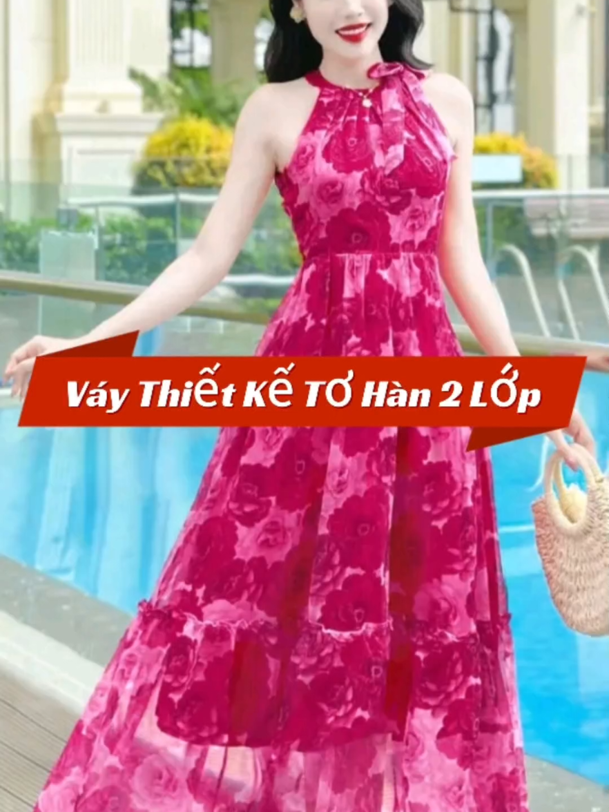 Váy Thiết Kế Tơ Hàn 2 Lớp #macdep #vayxinh #damthietke #vaydep #thoitrangnu #sansale790 @Thích Săn Sale 