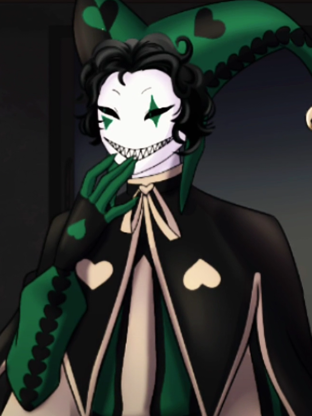 Oh, Harlequin, I know you secretly love Pierrot 🍏🎪 — The Freak Circus  ------ ¡Hey, tengo una sorpresa para ti en mi perfil! 👀🎪 ------ #thefreakcircus #itchio #visualnovelgames #Edit #Harlequin 