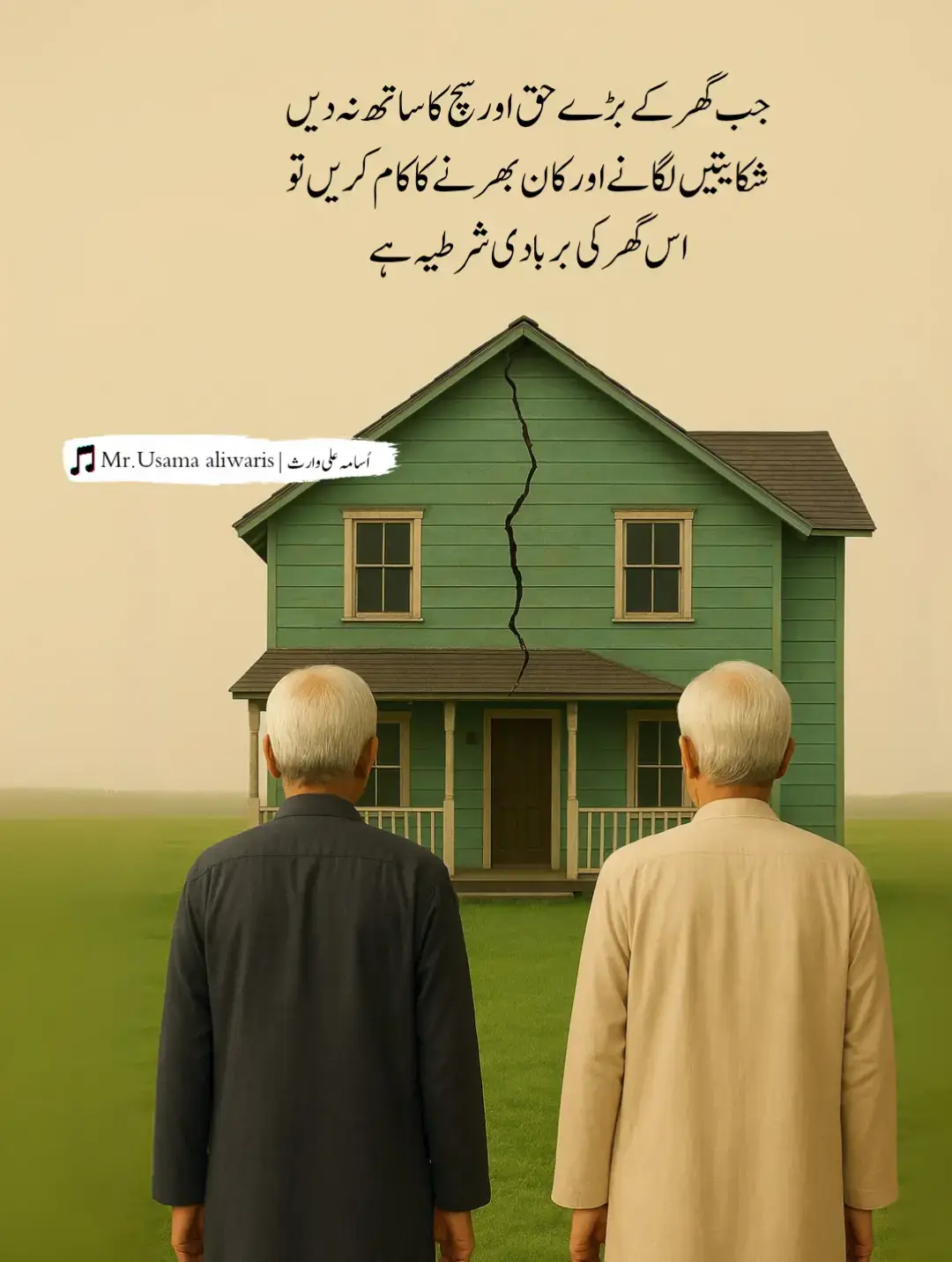 اگر گھر کے بڑے ہی گھر کو نہ سنبھال سکیں تو گھر بکھر  جاتا ہے #usama #aliwaris #urdushayari #urdupoetry #foryoupage #foryou 