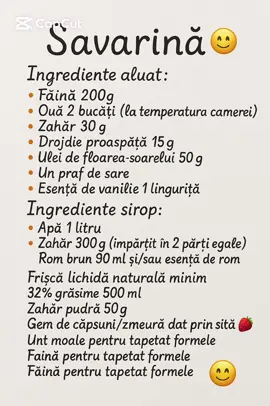 🍰 SAVARINĂ de casă, desertul copilăriei! 😍 Pufoasă, însiropată bine cu rom și umplută cu frișcă naturală 🤍 Am scris rețeta de mână ca pe vremuri ✍️💛 💬 Cine mai iubește savarina? #savarină #desertromanesc #retetadefamilie #retetatraditionala #handwrittenrecipe #retetedescrisădemână #tiktokromania   