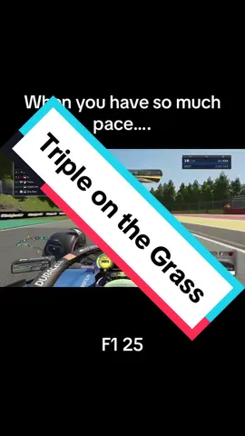 “Try and stop me getting past. That’s fine, I’ll get through on the grass” - Alex Albon #f1 #F1 #f125 #f125game #overtake #tripleovertake #3in1 #aroundtheoutside #cold #clean #smooth #controller #tractioncontrol #racingdrivermentality 