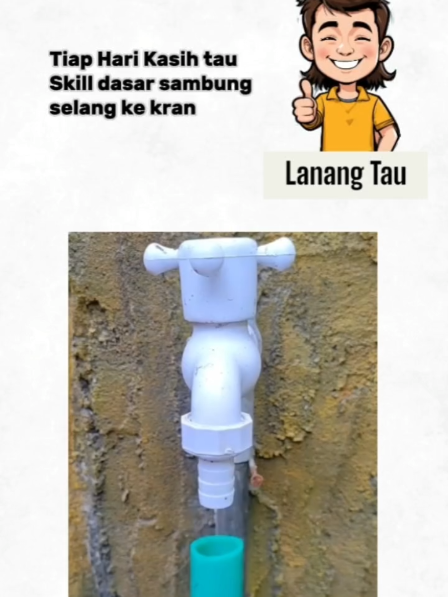 ternyata gampang sambungin selang ke keran, lanang harus tau nih #selang #keran #beranda