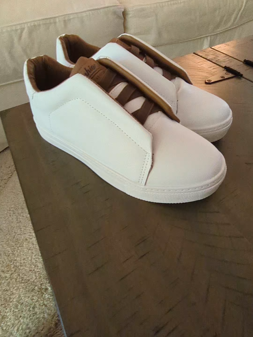 #creatorsearchinsights  Men's Solid Color Lace Up Low Top White Casual Simplistic Sneakers. #MensStyle #CasualSneakers #WhiteSneakers #MensFashion #LaceUpSneakers  #Dealsforyoudays 