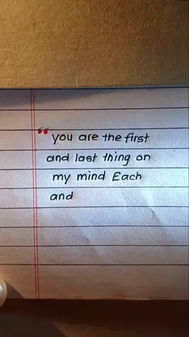 you are the first 