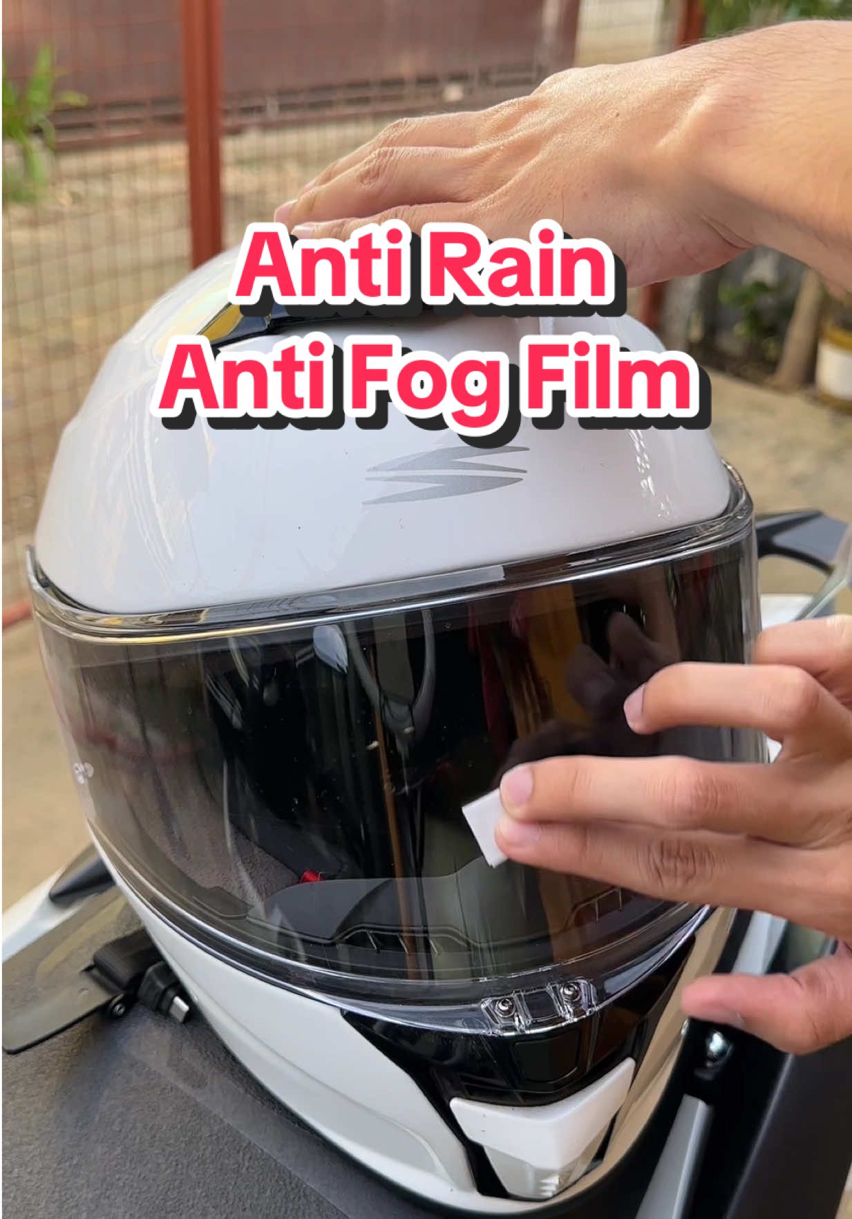Goods lalo na pag walang pin lock helmet mo #antirainfilm #antifogfilm #helmetantifog #helmetwaterprooffilm #waterpooffilm #helmet #waterproofhelmet 