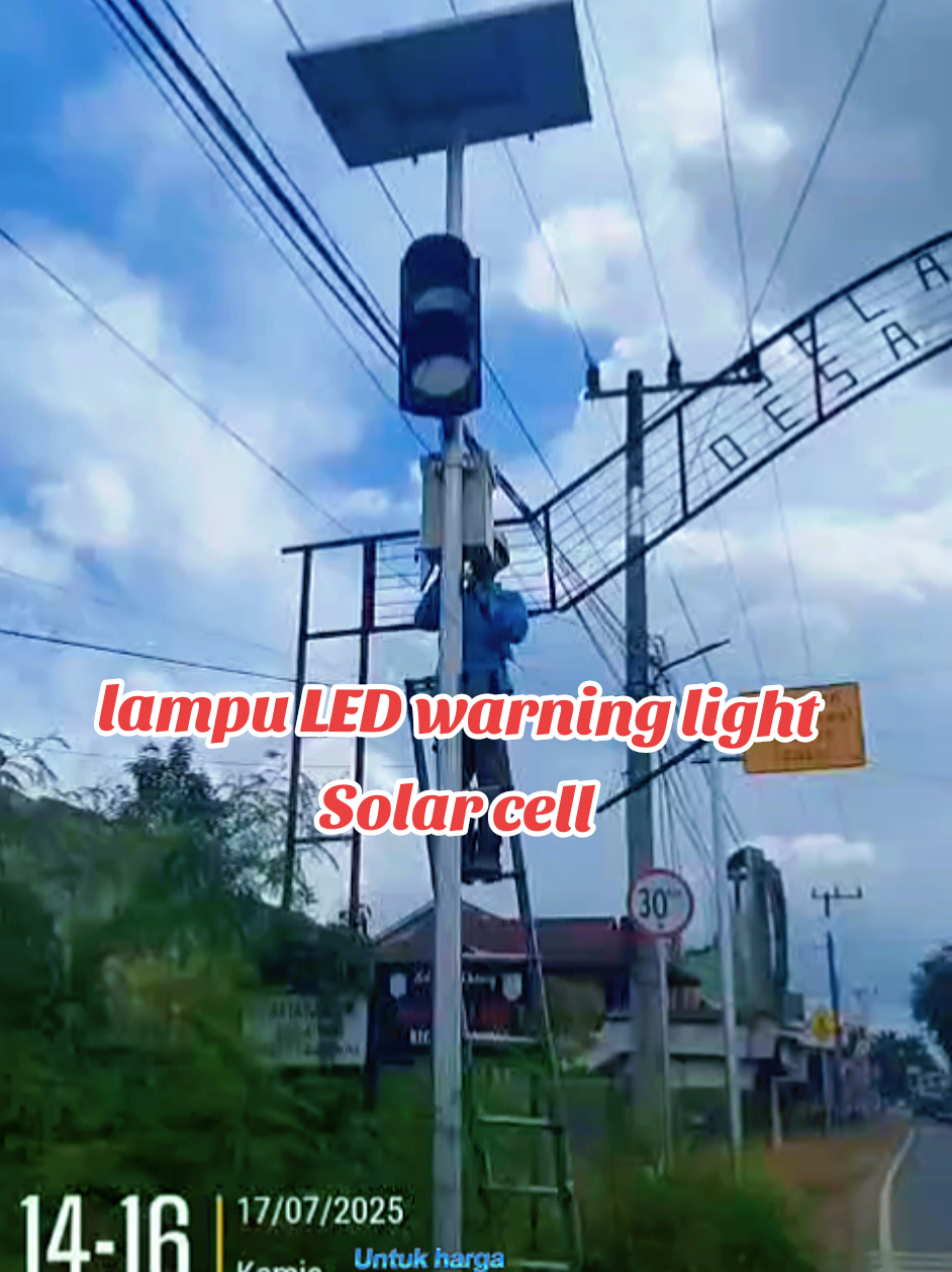 JUAL LAMPU LED WARNING LIGHT SOLAR CELL  #warninglight  #lampujalan 