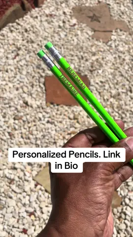 Personalized Pencils #fyp #kmb #backtoschool #laserengraved #laserengravedpencils #pencils #personalizedpencils #linkinbio 