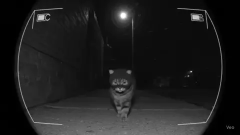 The bandit kitten passed by the surveillance.#fyp #cuet 