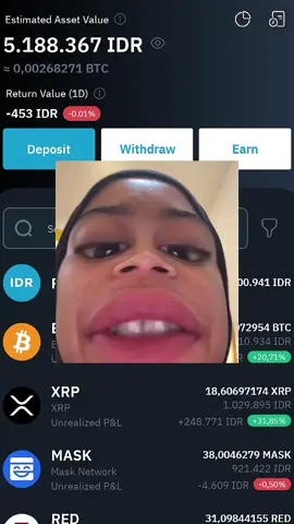 1 JT lebih dikit🤣 #saham #crypto #indodax 