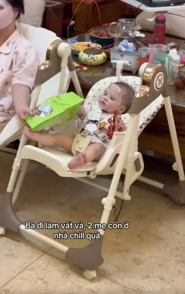2 mẹ con nhàn là được #xuhuong #tinhyeu #cute #mechong #sosinh #giadinh 