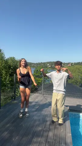 ⸻ Happy dance because it feels so good to be back home ☀️🕺 Sending some sunny vibes your way 💛 #FeelGoodDance #BackHome #MishaInSweden #TikTokDance #JustForFun #VibesCheck #PoolVibes #DanceReel #TravelDiaries #LifeInSweden #13YearOldCreator #PositiveVibes #SiblingDance #BrotherAndSister #FamilyFun @sienagoscinskibautista