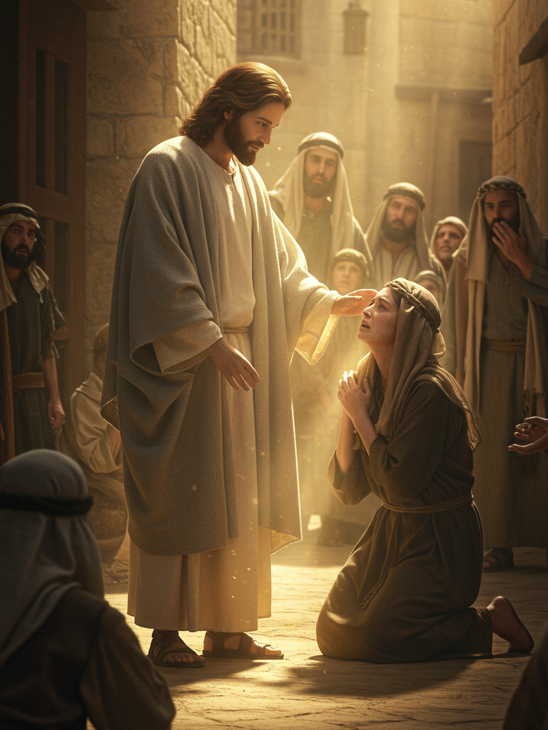 Jesus Cura uma Mulher com Sangramento 🙌🙏❤️ #deus #jesus #fé #mensagem